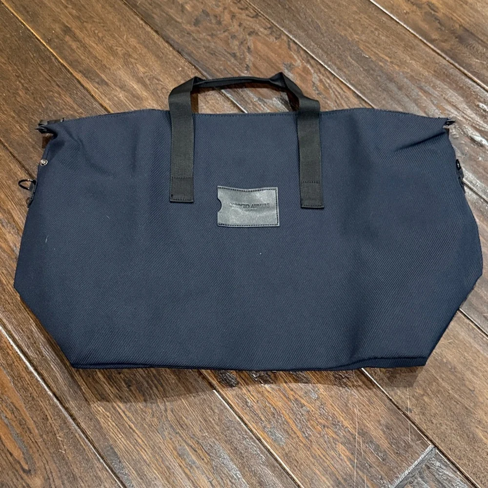 NWOT Giorgio Armani Navy Blue Duffel Bag